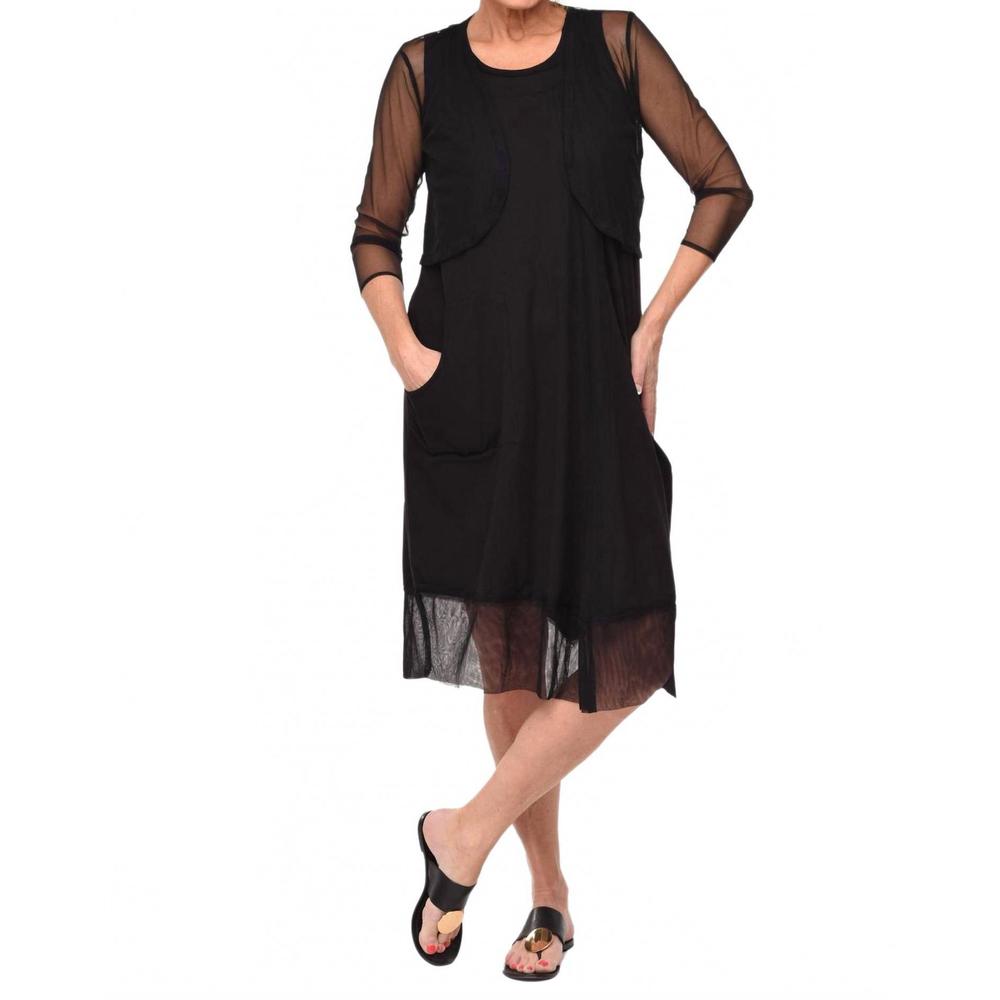 NEW TULIP CLOTHING mesh shrug in black
